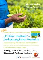 Plakat der Fairtrade Town Marbach © Fairtrade Town Marbach