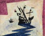 Kunstwerk von Lyonel Feininger, Karavellen, 1933 Privatsammlung Copyright VG Bildkunst Bonn 2025