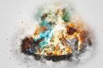 Aquarell, Feuer © JL G auf Pixabay