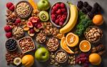 Tisch gedeckt mit Obst, Gemüse, Nüssen © pixabay