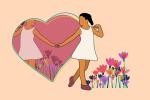 Karikatur Herzspiegel mit Frau davor © pixabay
