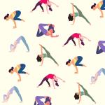 Comic-Zeichnung von verschiedenen Yoga-Ausführungen © Pixabay
