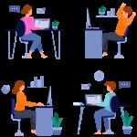 Illustration von Personen im Büro © Pixabay