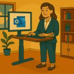 Frau im Anzug im Büro Outlook © KI generiert