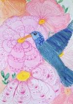 Auqarell mit Vogel © Tetyana Bytniewski