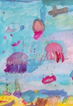 Aquarell mit Quallen © Tetyana Bytniewski