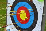 Zielscheibe mit Pfeilen © Schiller-vhs, Heinrich Schwarz