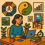 Zeichnung von Arbeitsumgebung © KI generiert