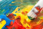 © womue / Fotolia.com abstraktes Acrylgemälde mit Pinsel