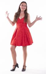 Frau im roten Kleid beim Stepptanzen @ Silke Hummel Frau im roten Kleid beim Stepptanzen @ Silke Hummel